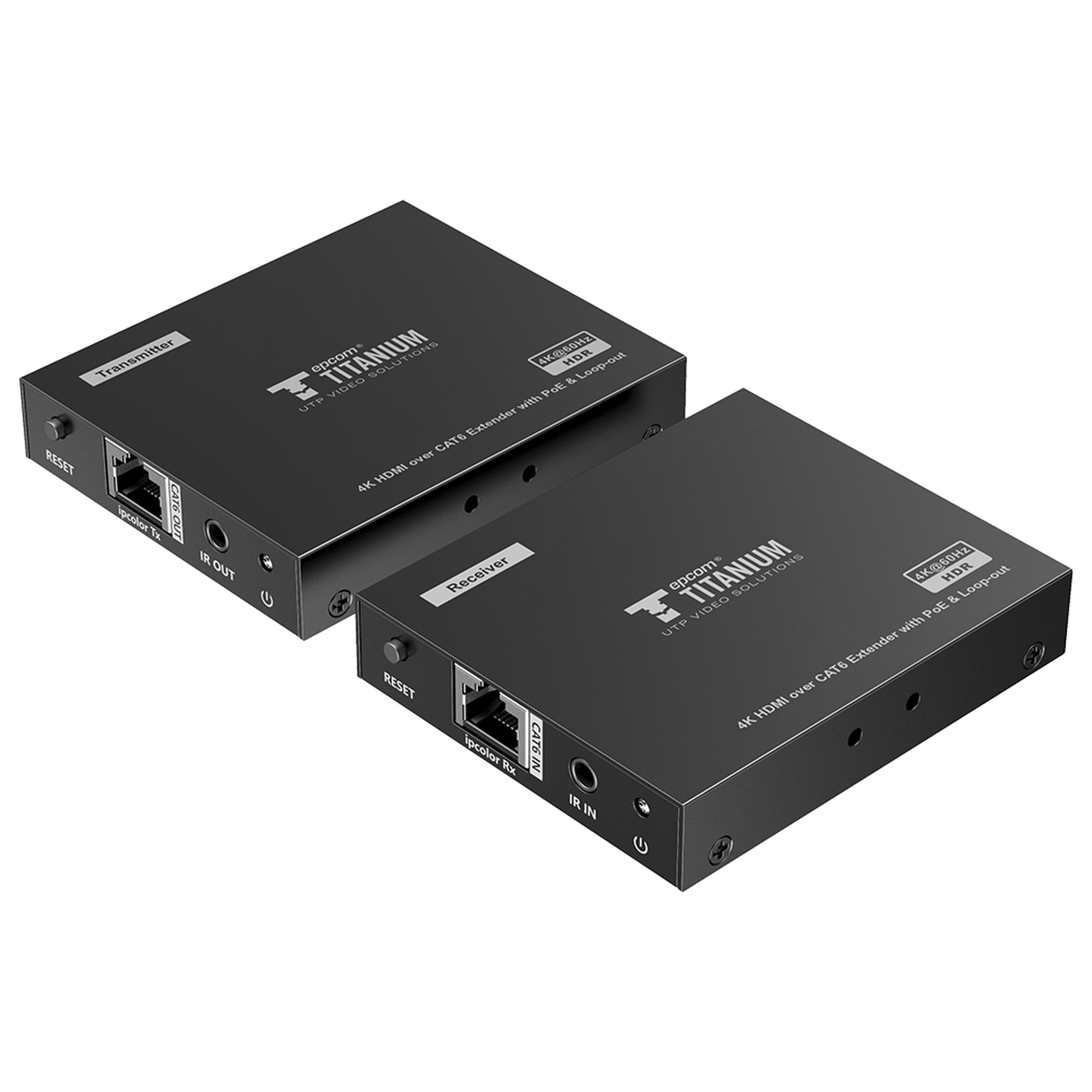 Kit Extensor HDMI para distancias de 70 metros / Resolución 4K x 2K@ 60 Hz/ Cat 6, 6a y 7 / IPCOLOR / CERO LATENCIA / SIN COMPRIMIR / Salida Loop / Control IR / Salida de audio de 3.5mm / PoC Kit Extensor HDMI para distancias de 70 metros / Resolución 4K x 2K@ 60 Hz/ Cat 6, 6a y 7 / IPCOLOR / CERO LATENCIA / SIN COMPRIMIR / Salida Loop / Control IR / Salida de audio de 3.5mm / PoC